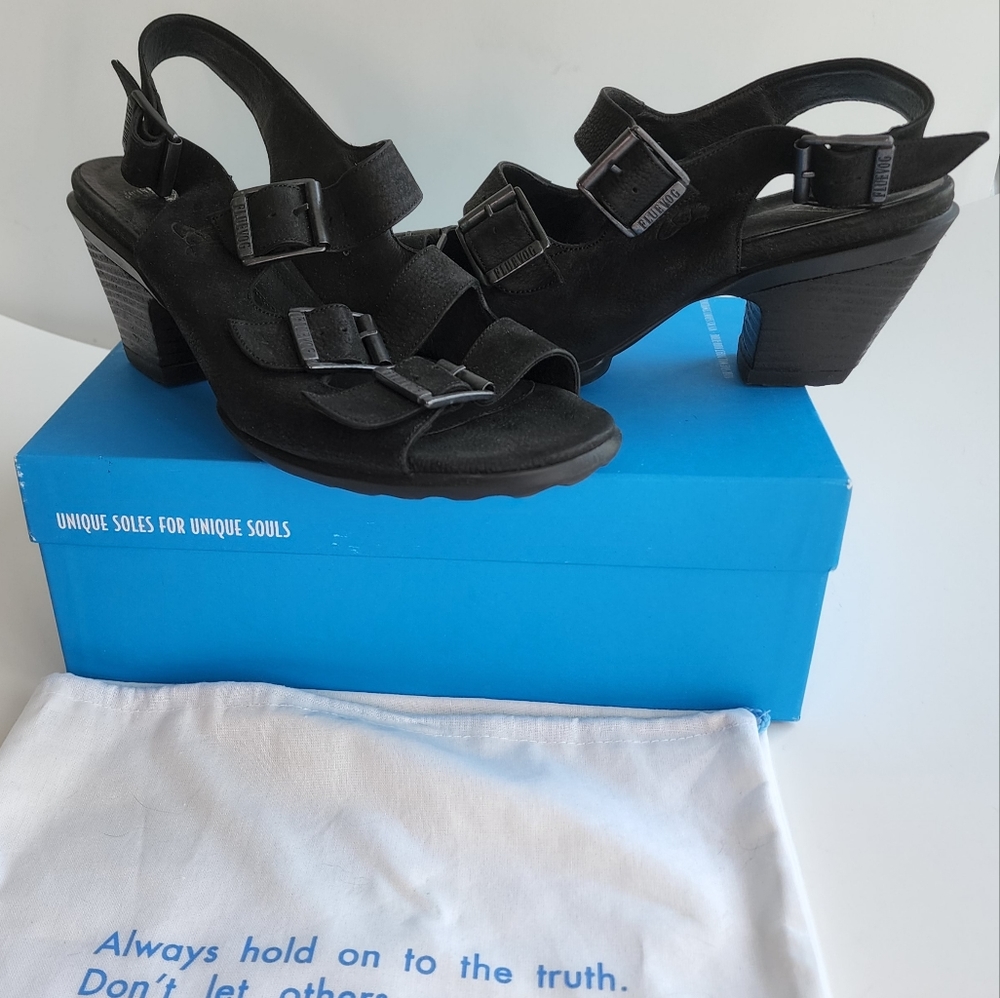 John Fluevog Hopeful multi buckle sandal in black